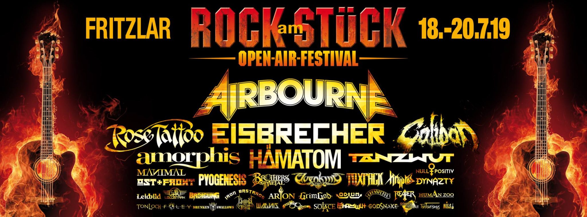 Fritzlar: ROCK AM STÜCK rockt mit Airbourne, Eisbrecher, Amorphis und 35 weiteren Bands