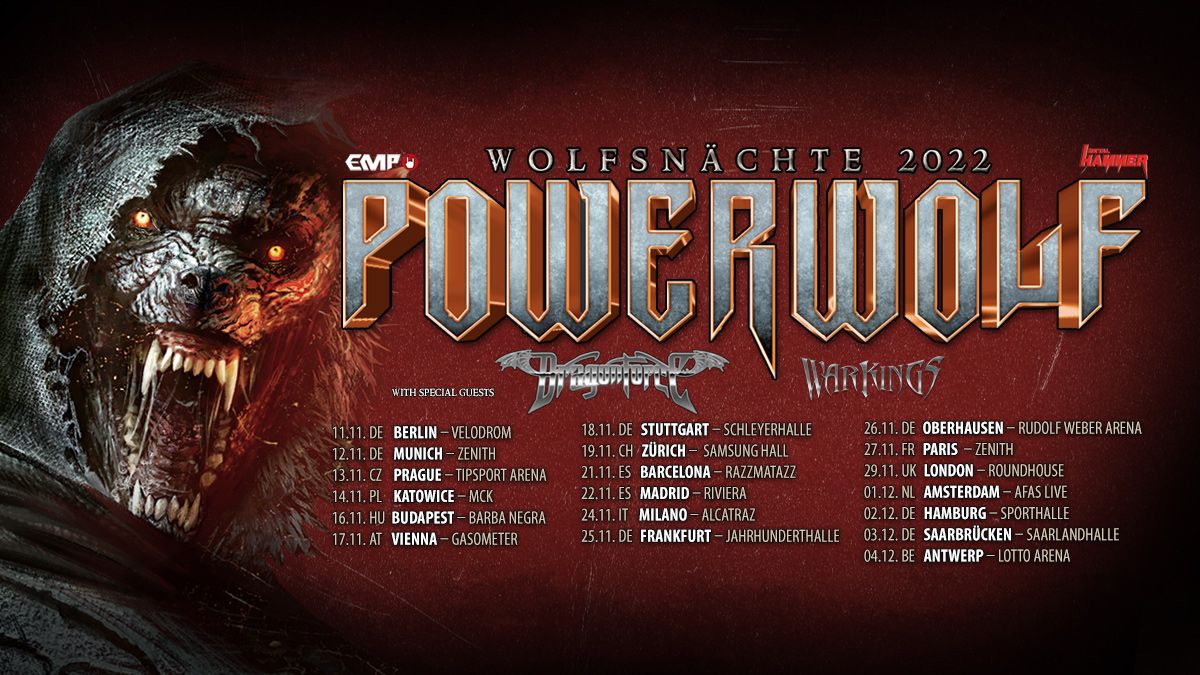 powerwolf tour 2022 setlist