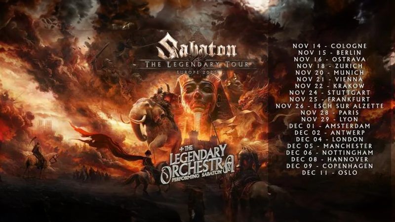 Sabaton geht 2025 auf „The Legendary Tour“ in Europa