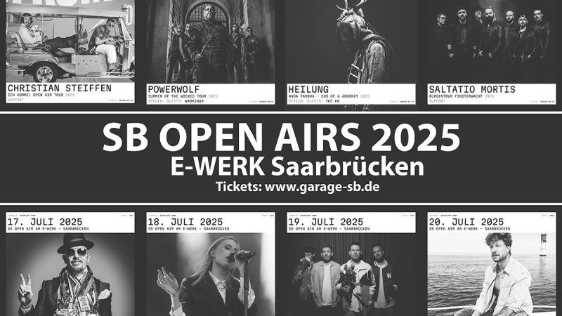 SB Open Airs 2025 mit internationalen Top-Acts am E-Werk Saarbrücken